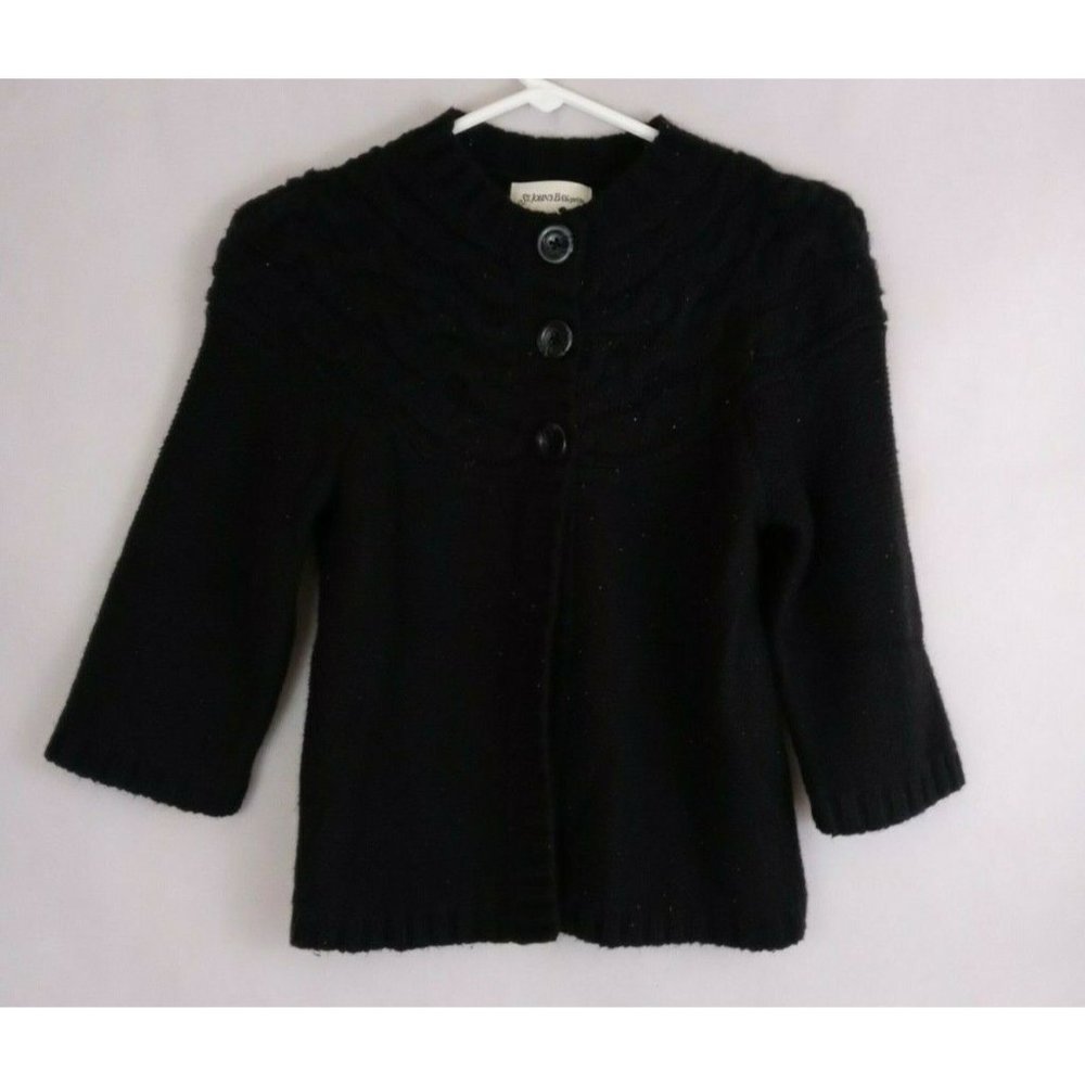 St. John's Bay Petite Women's Black Sweater Size PS